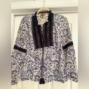 Tory Burch Blue and white blouse